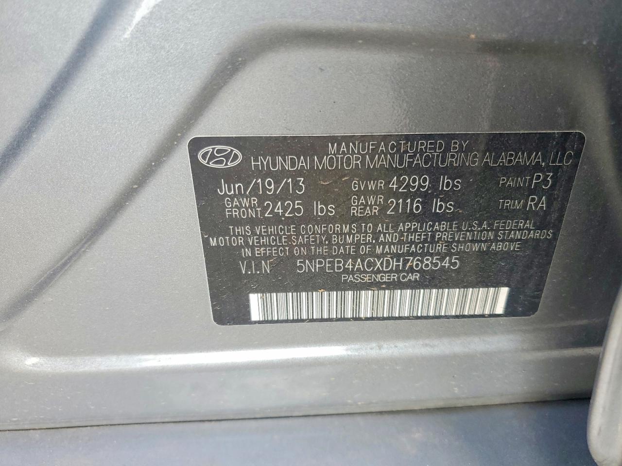 2013 HYUNDAI SONATA GLS photo 23