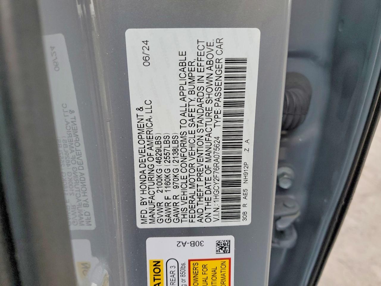 2024 HONDA ACCORD HYBRID SPORT-L photo 12