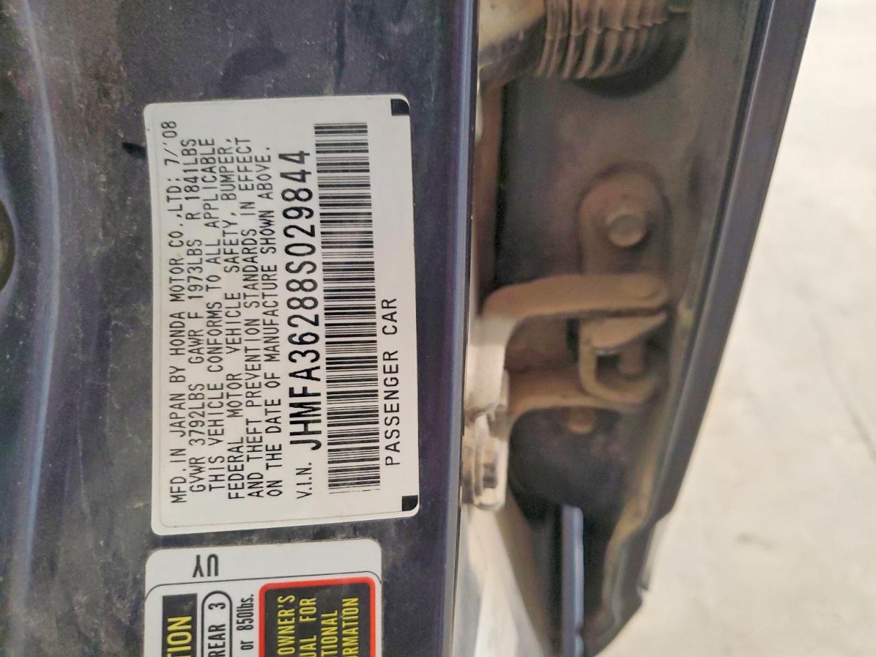 2008 HONDA CIVIC HYBRID photo 12