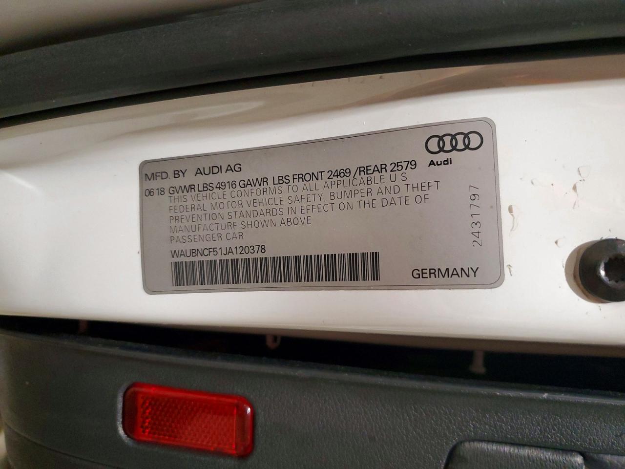 2018 AUDI A5 PREMIUM PLUS photo 12