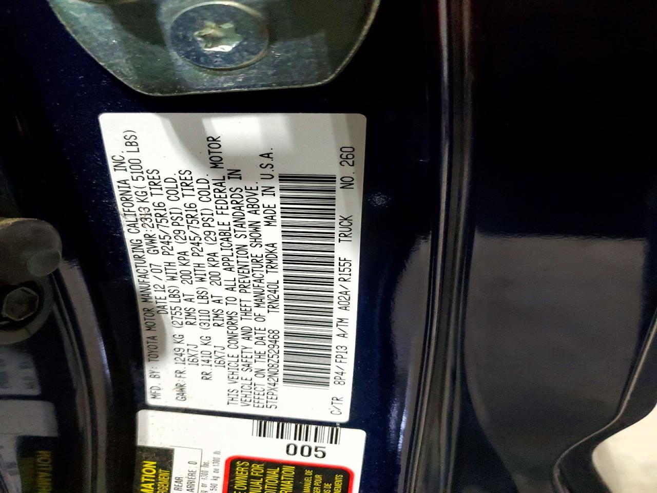 2008 TOYOTA TACOMA photo 12