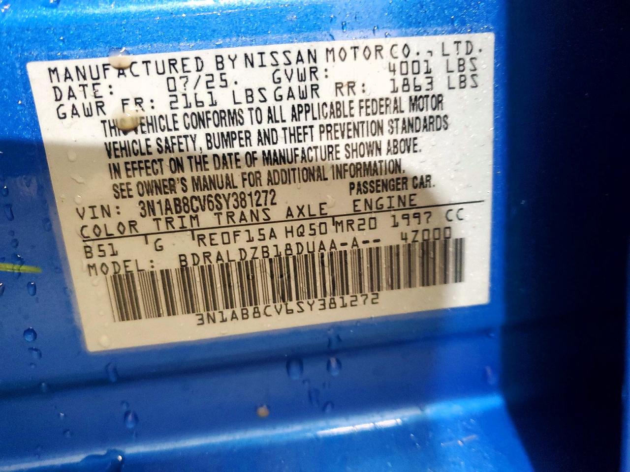 2025 NISSAN SENTRA SV photo 12