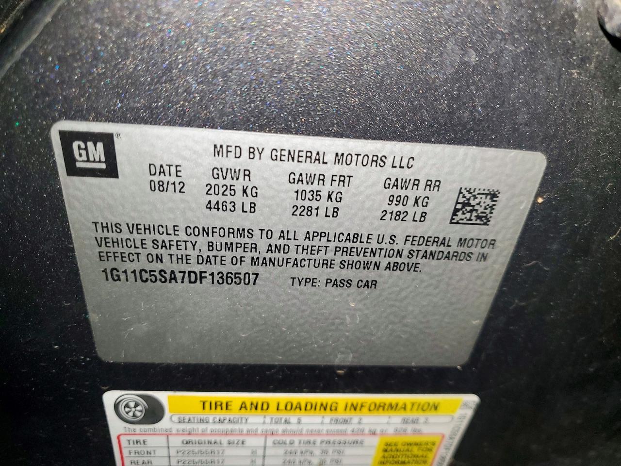 2013 CHEVROLET MALIBU 1LT photo 12