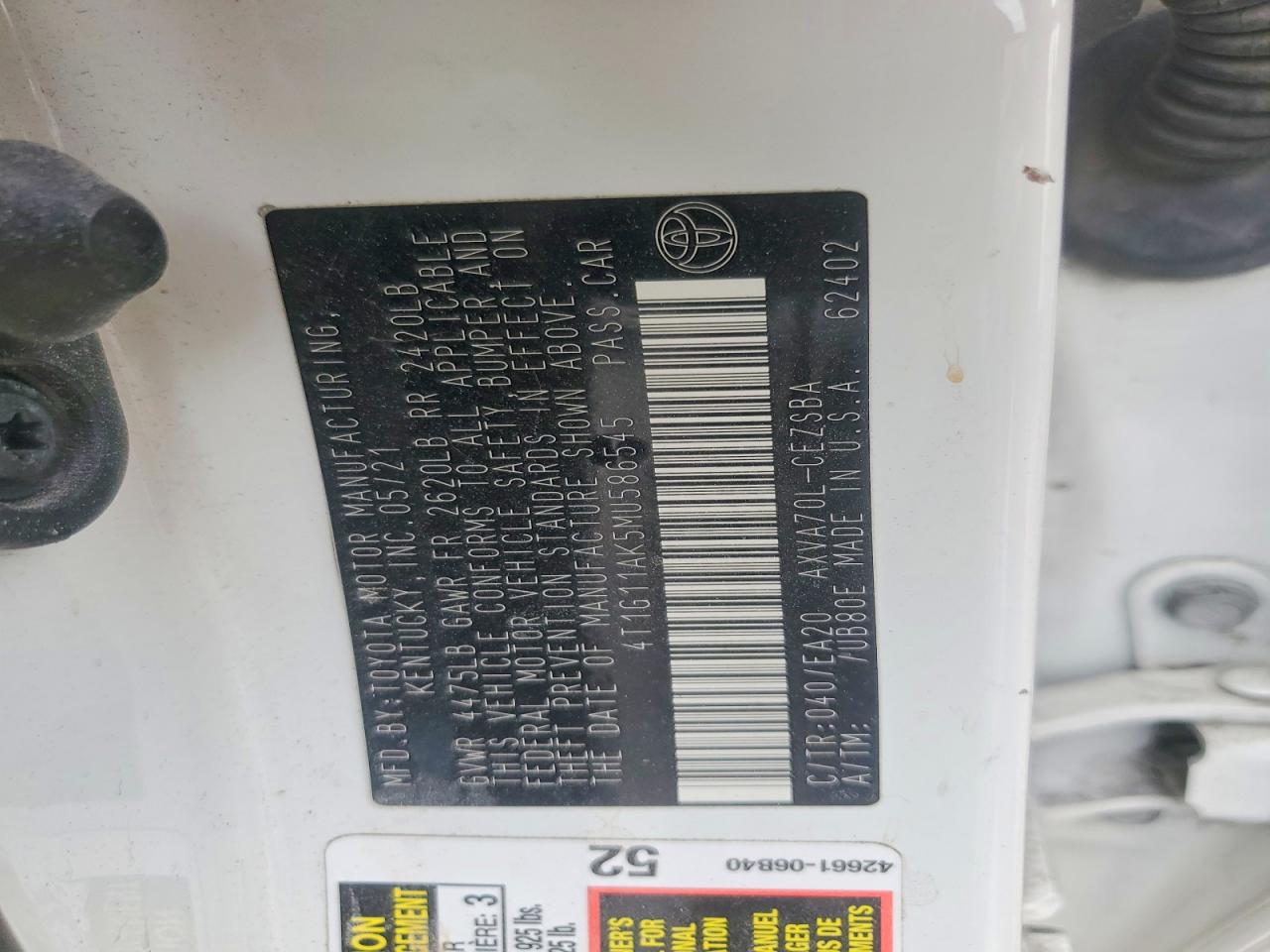 2021 TOYOTA CAMRY SE photo 13