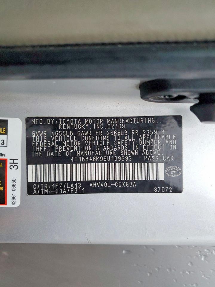 2009 TOYOTA CAMRY HYBRID photo 12