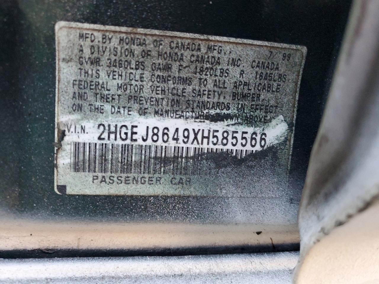 1999 HONDA CIVIC EX photo 13