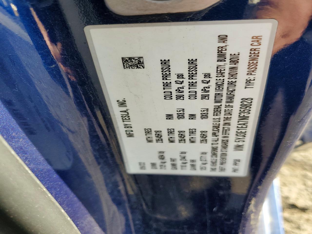 2022 TESLA MODEL 3 photo 12