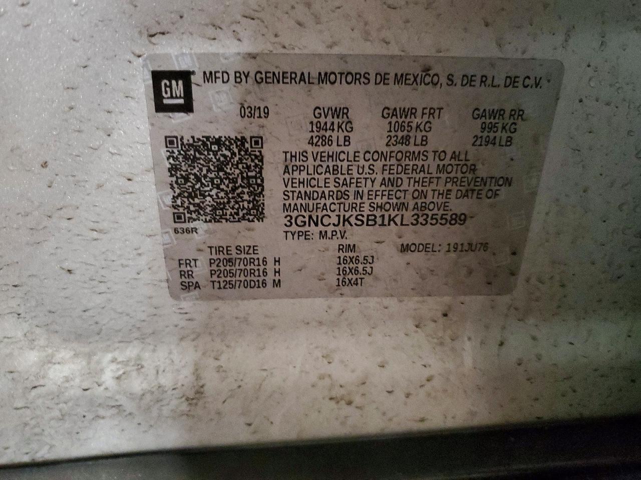 2019 CHEVROLET TRAX LS photo 13