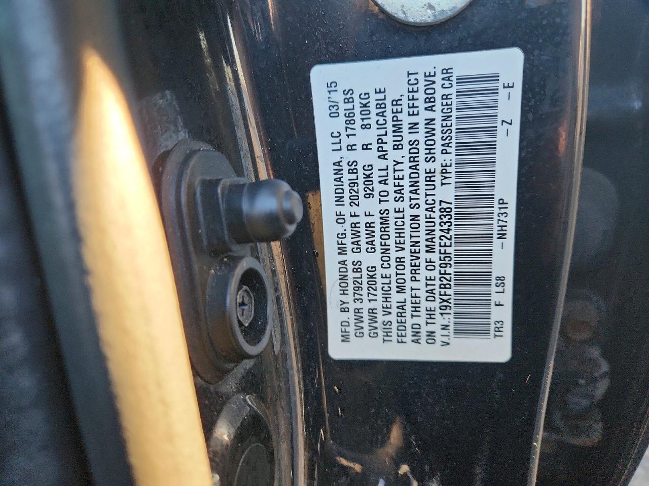 2015 HONDA CIVIC EXL photo 13