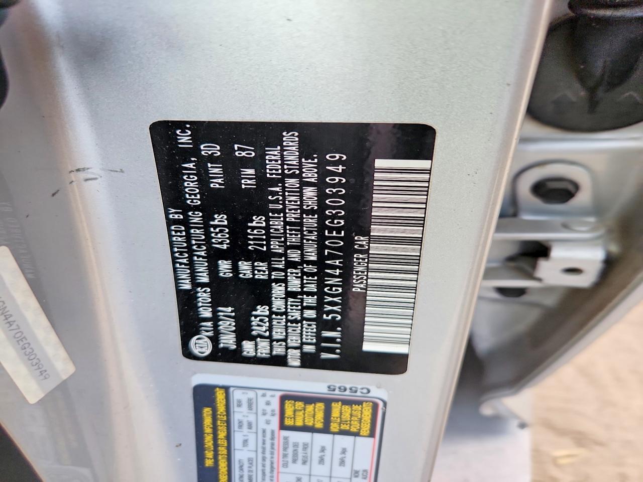 2014 KIA OPTIMA EX photo 12