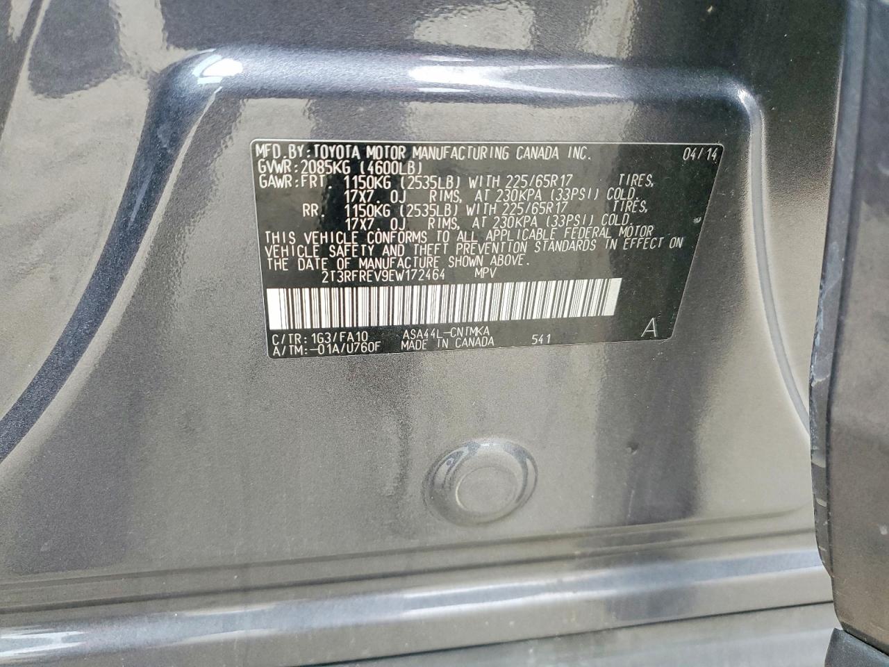 2014 TOYOTA RAV4 XLE photo 13