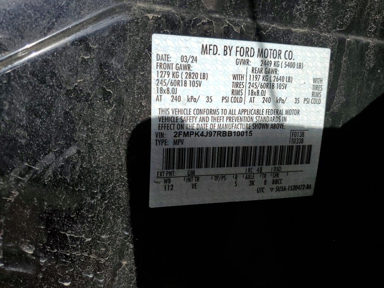 2024 FORD EDGE SEL photo 14