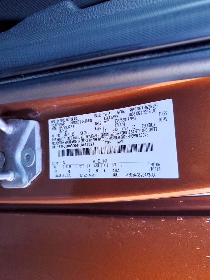 2017 FORD ESCAPE SE photo 25