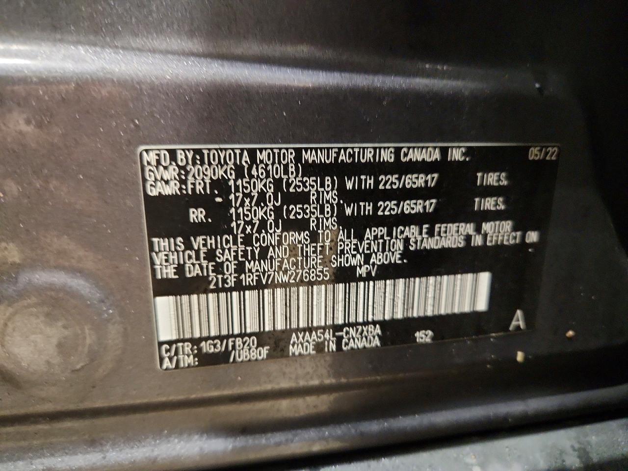 2022 TOYOTA RAV4 LE photo 13