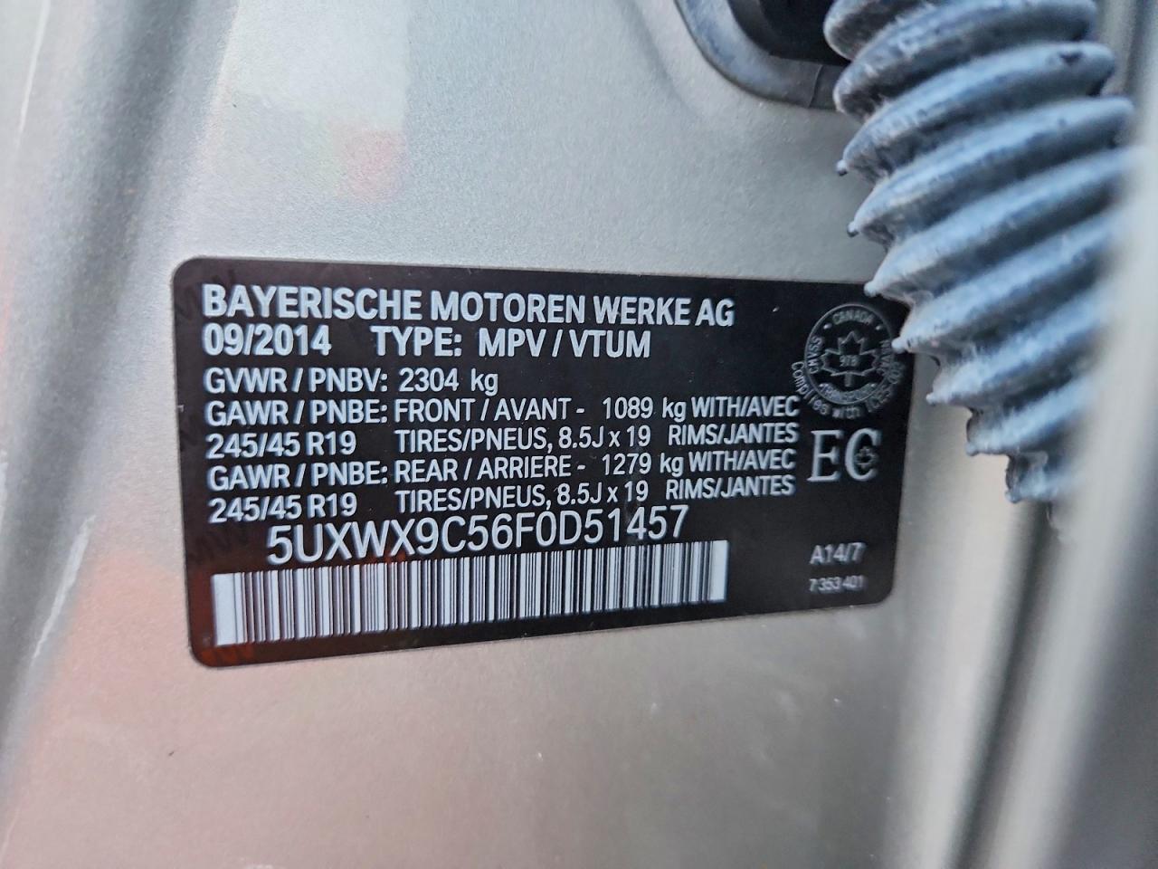 2015 BMW X3 XDRIVE28I photo 13
