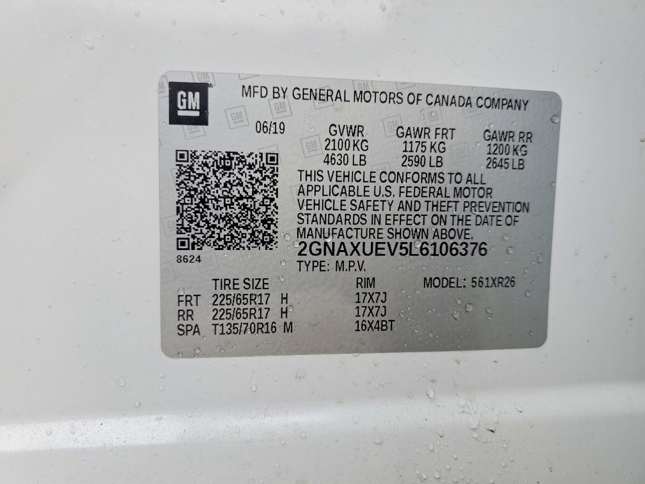 2020 CHEVROLET EQUINOX LT photo 12