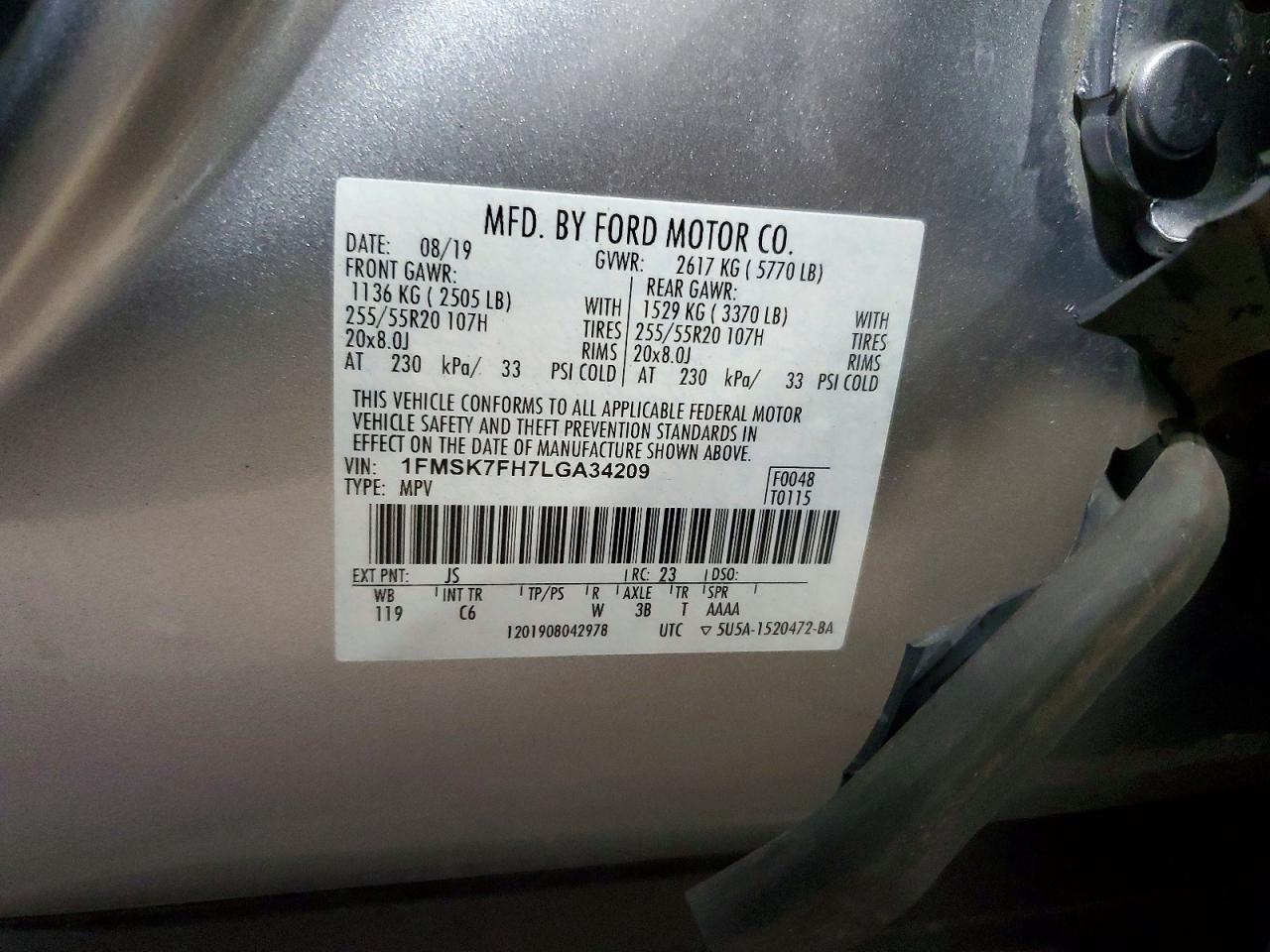 2020 FORD EXPLORER LIMITED photo 23