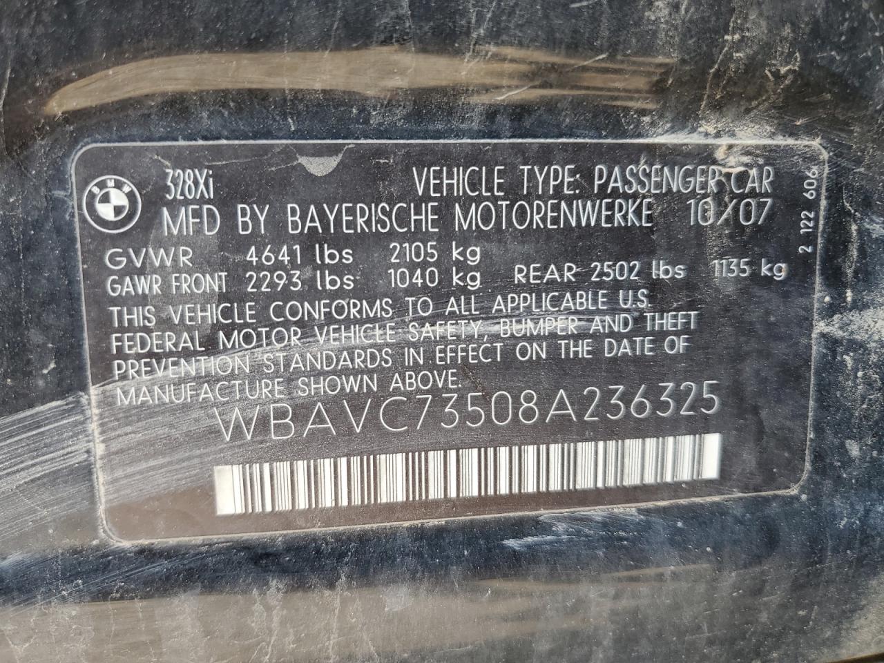2008 BMW 328 XI SULEV photo 13