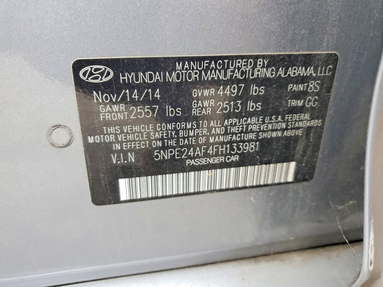 2015 HYUNDAI SONATA SE photo 12