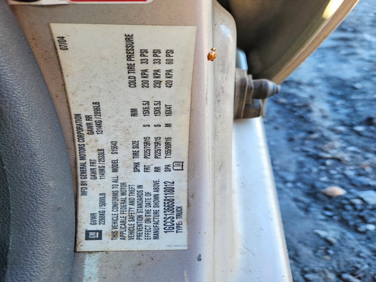 2005 CHEVROLET COLORADO photo 12