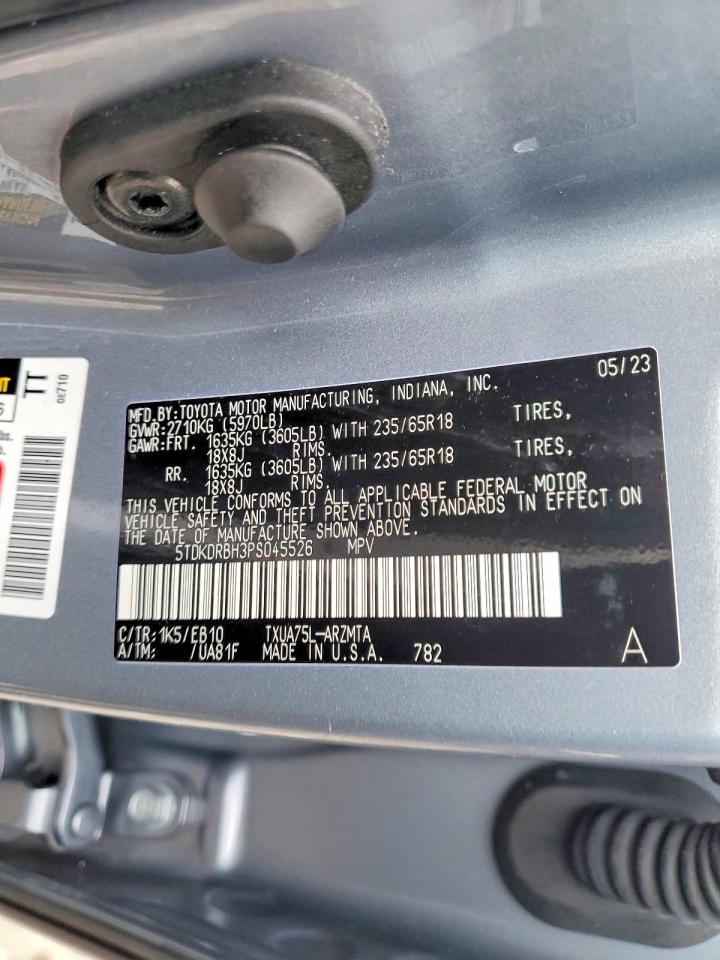2023 TOYOTA HIGHLANDER L photo 13