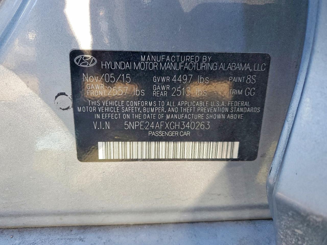 2016 HYUNDAI SONATA SE photo 12