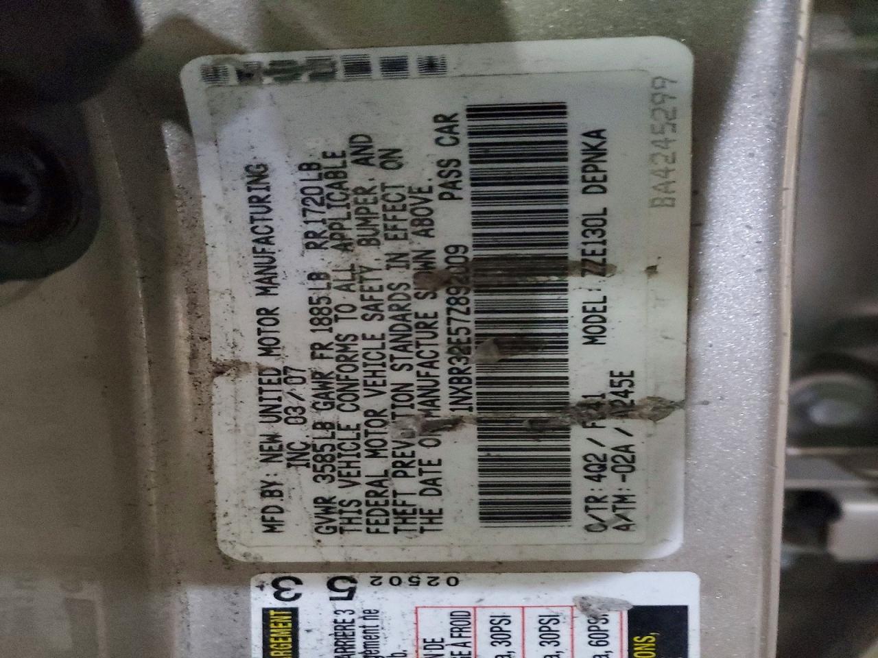 2007 TOYOTA COROLLA CE photo 12