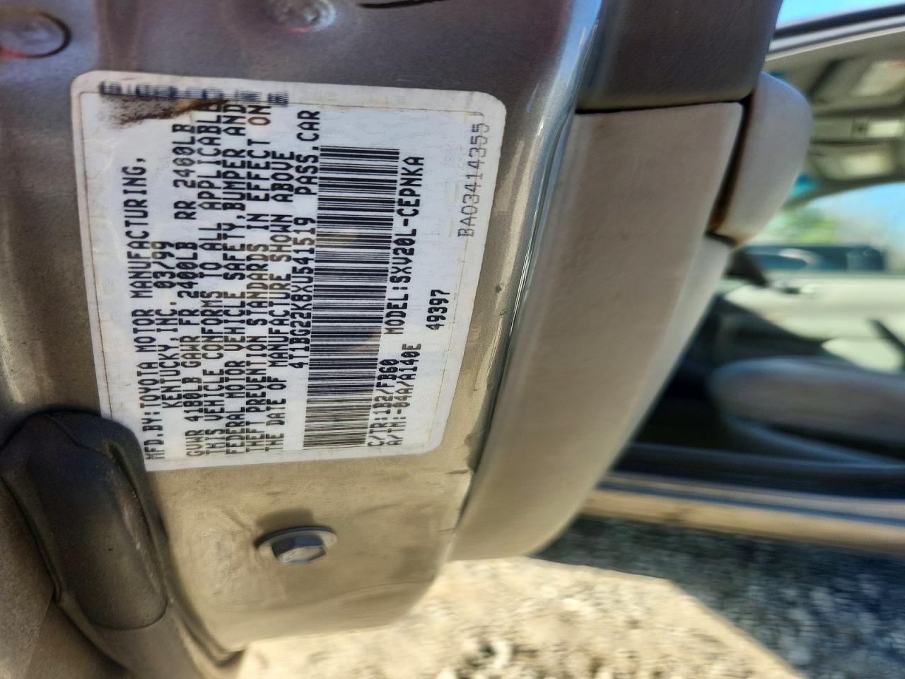 1999 TOYOTA CAMRY CE photo 13