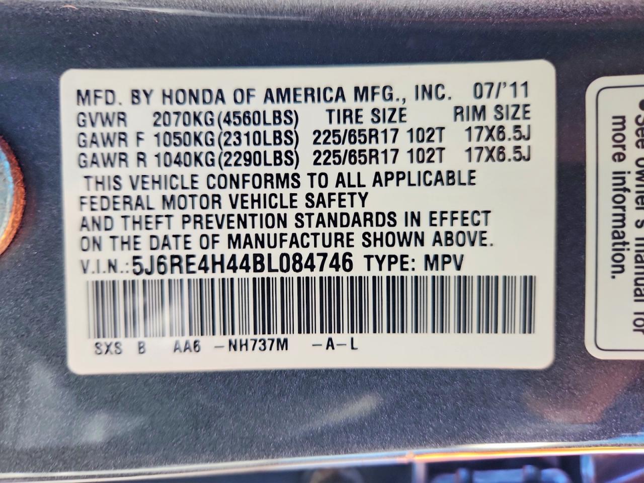 2011 HONDA CR-V SE photo 40