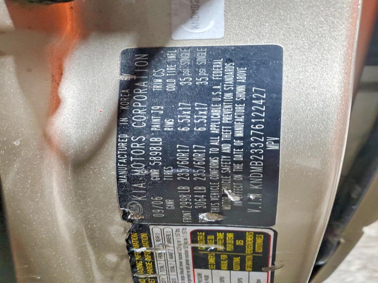 2007 KIA SEDONA EX photo 14
