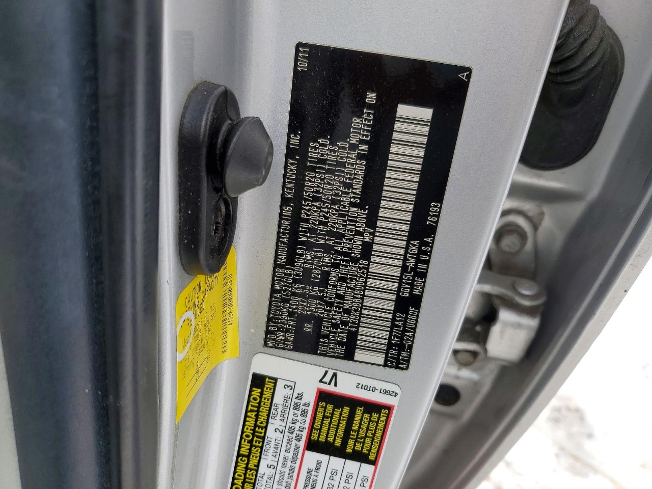 2011 TOYOTA VENZA photo 13