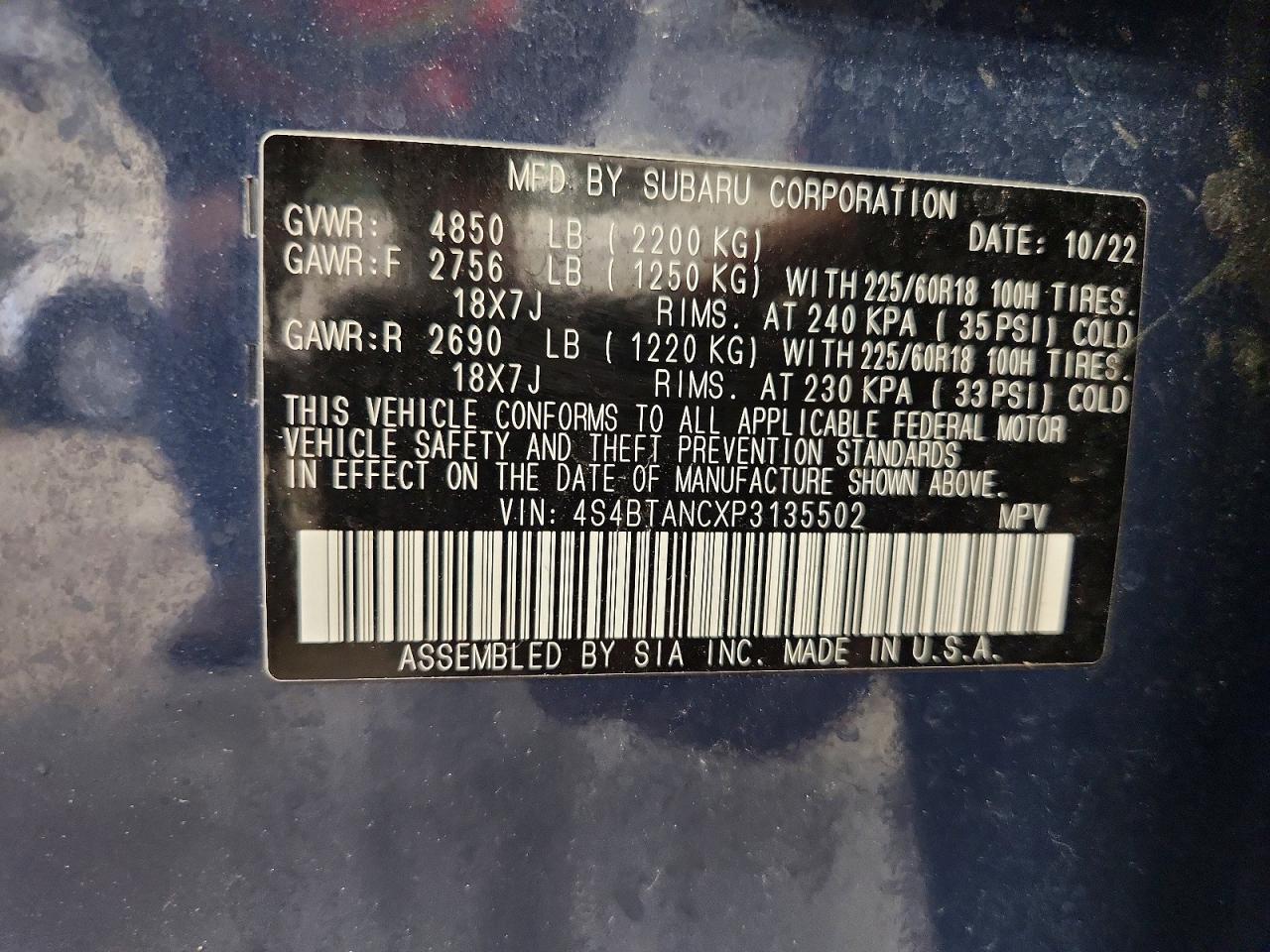 2023 SUBARU OUTBACK LIMITED photo 13