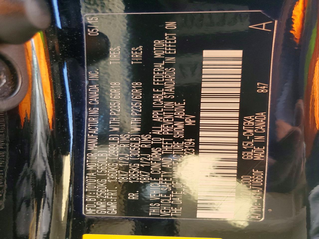 2015 LEXUS RX 350 BASE photo 13