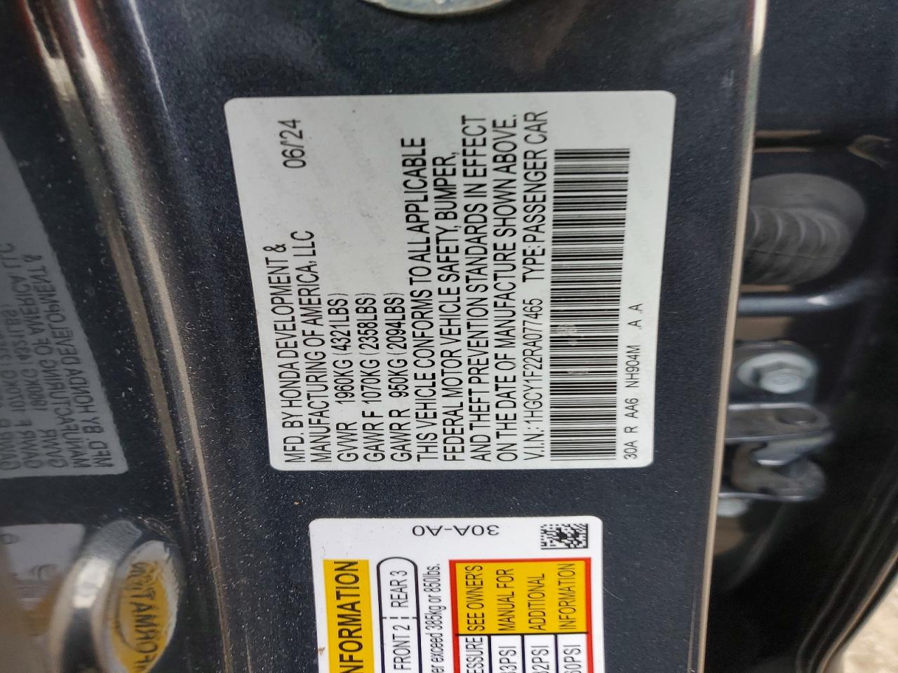 2024 HONDA ACCORD LX photo 13