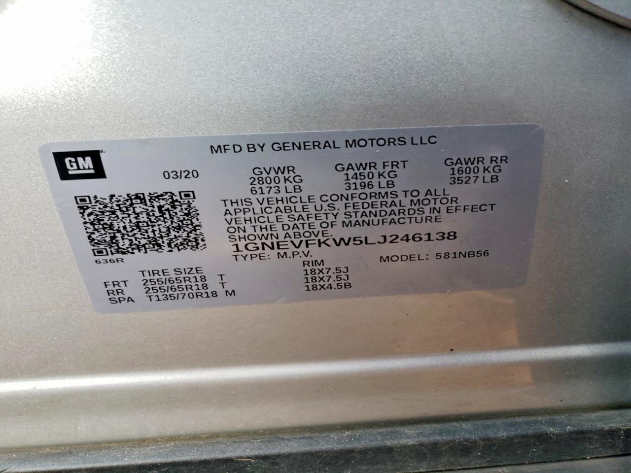 2020 CHEVROLET TRAVERSE LS photo 13