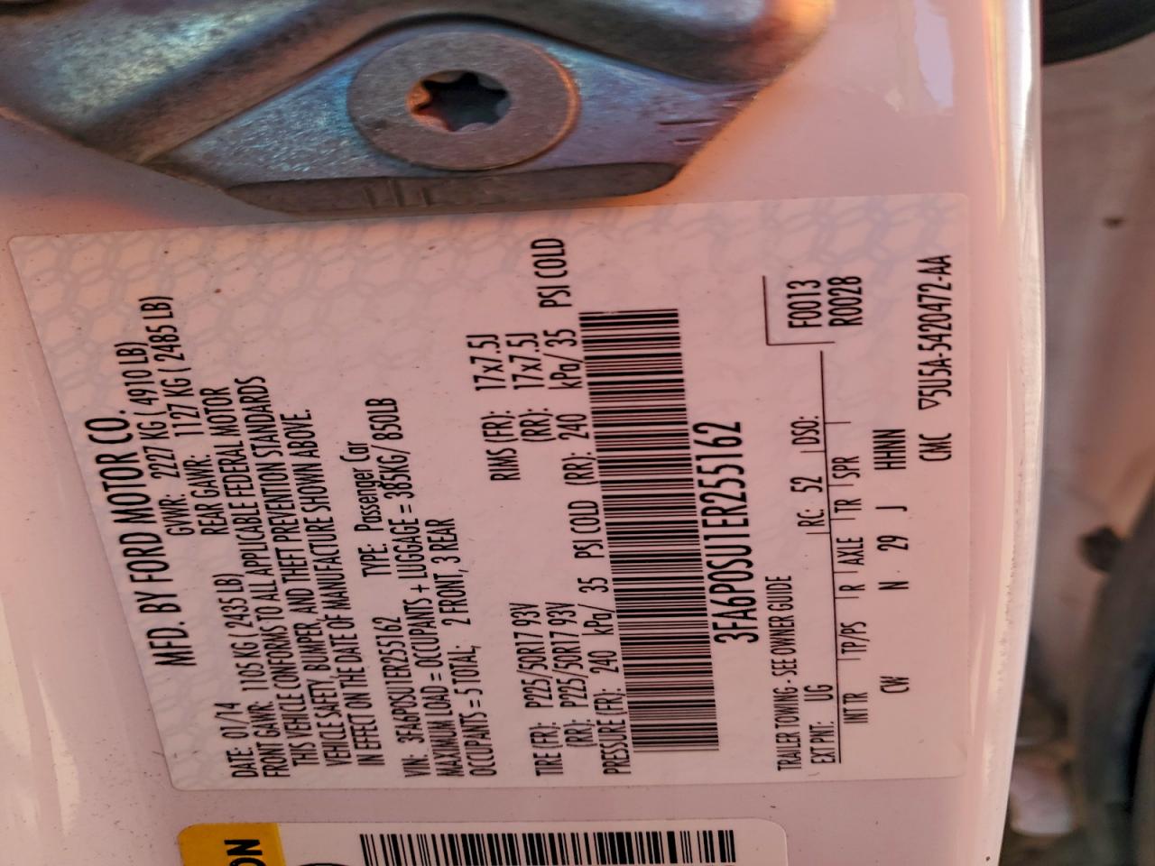 2014 FORD FUSION TITANIUM PHEV photo 12