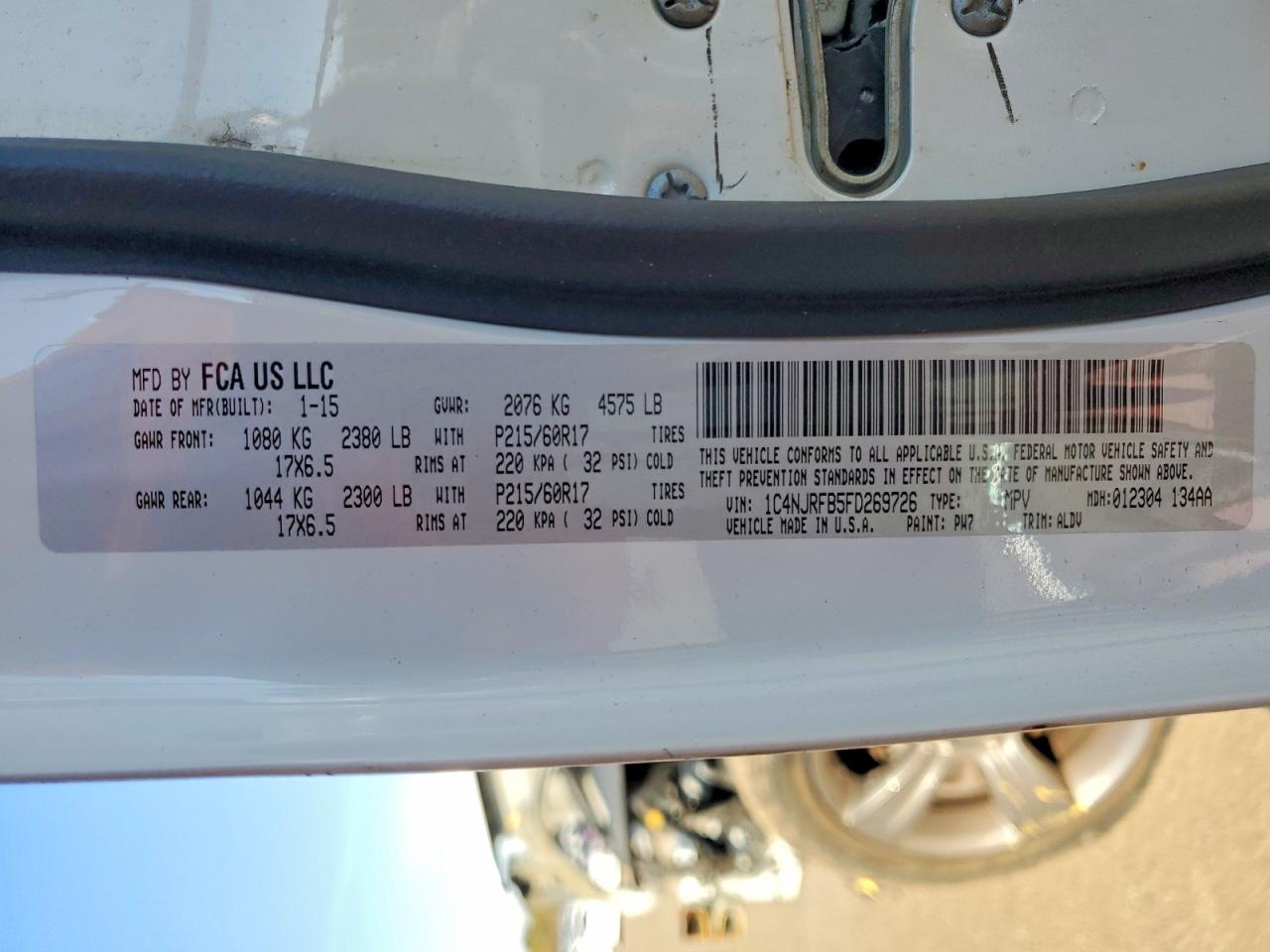2015 JEEP PATRIOT LATITUDE photo 14