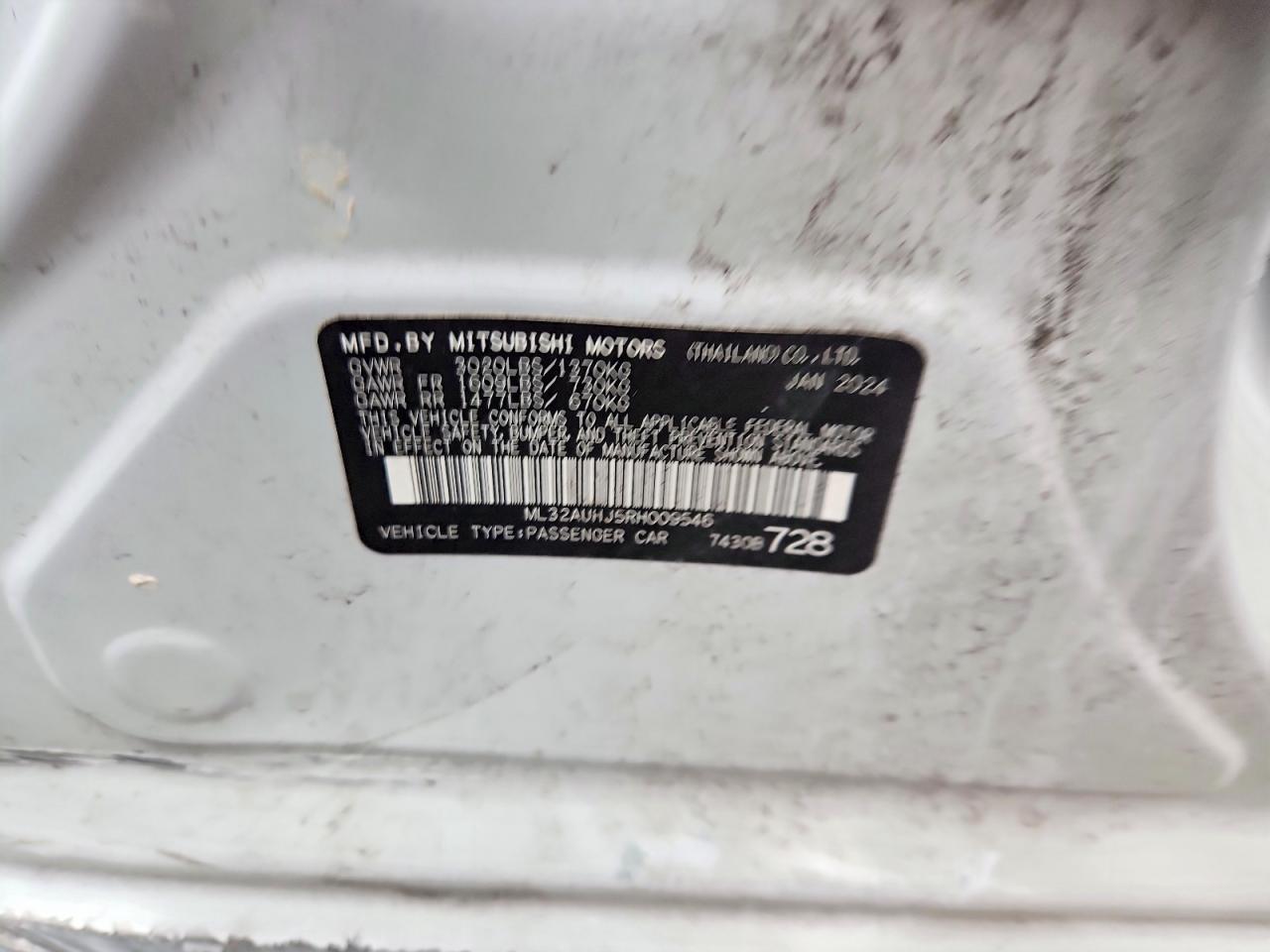 2024 MITSUBISHI MIRAGE ES photo 12