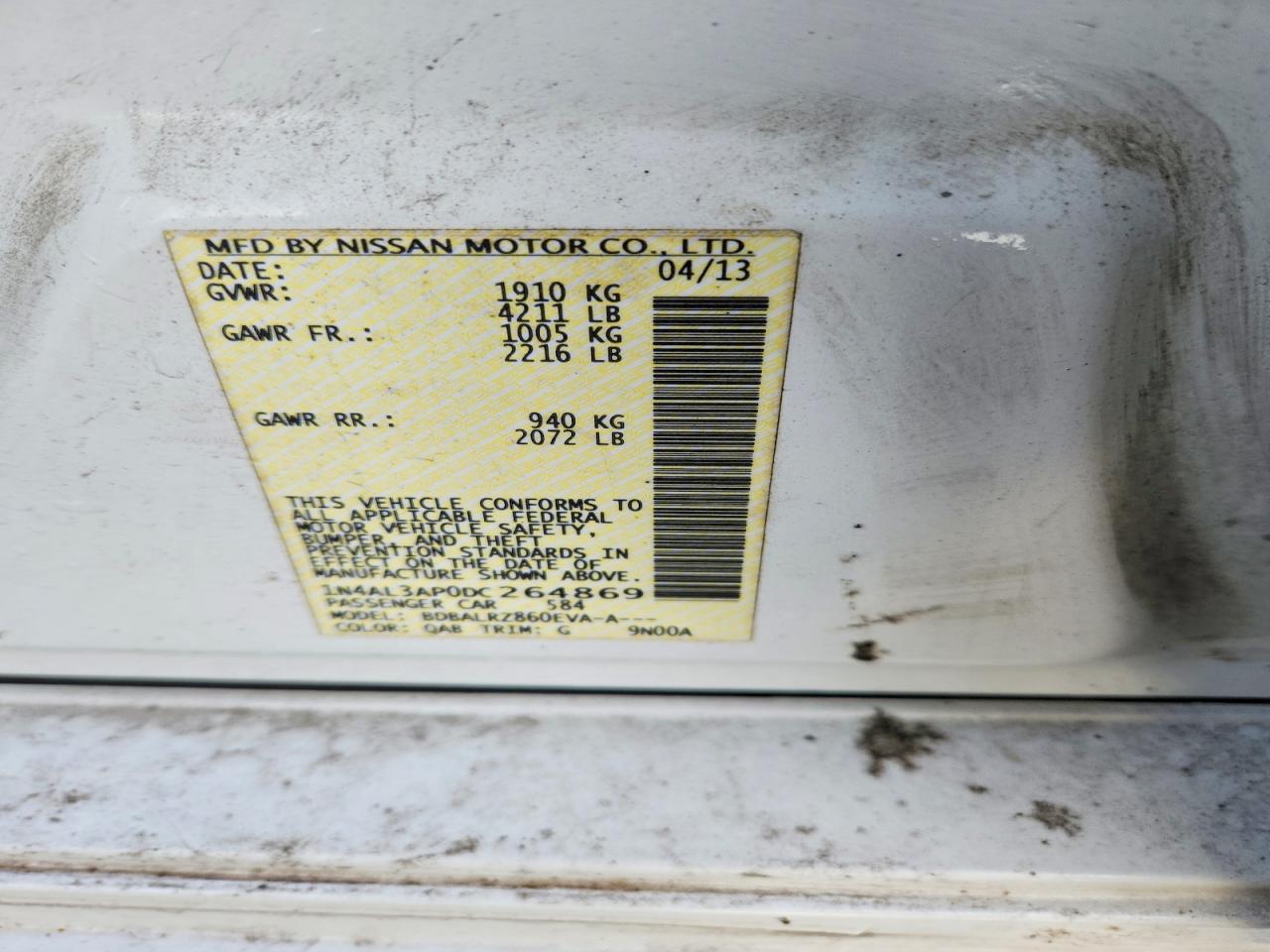 2013 NISSAN ALTIMA 2.5 photo 12