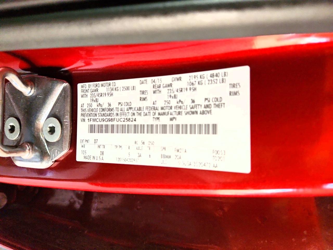 2015 FORD ESCAPE SE photo 13