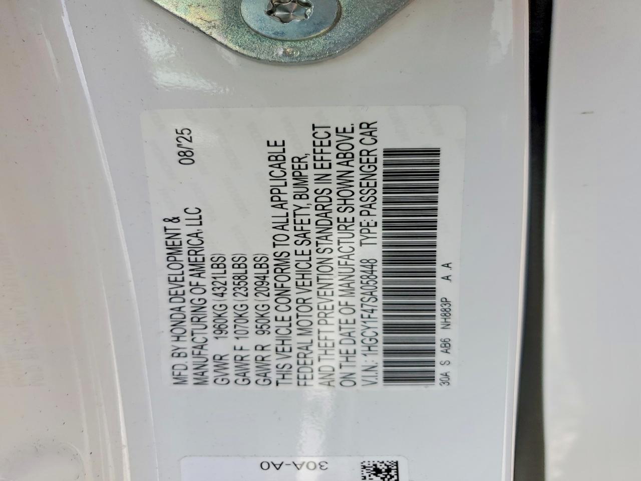 2025 HONDA ACCORD SE photo 12