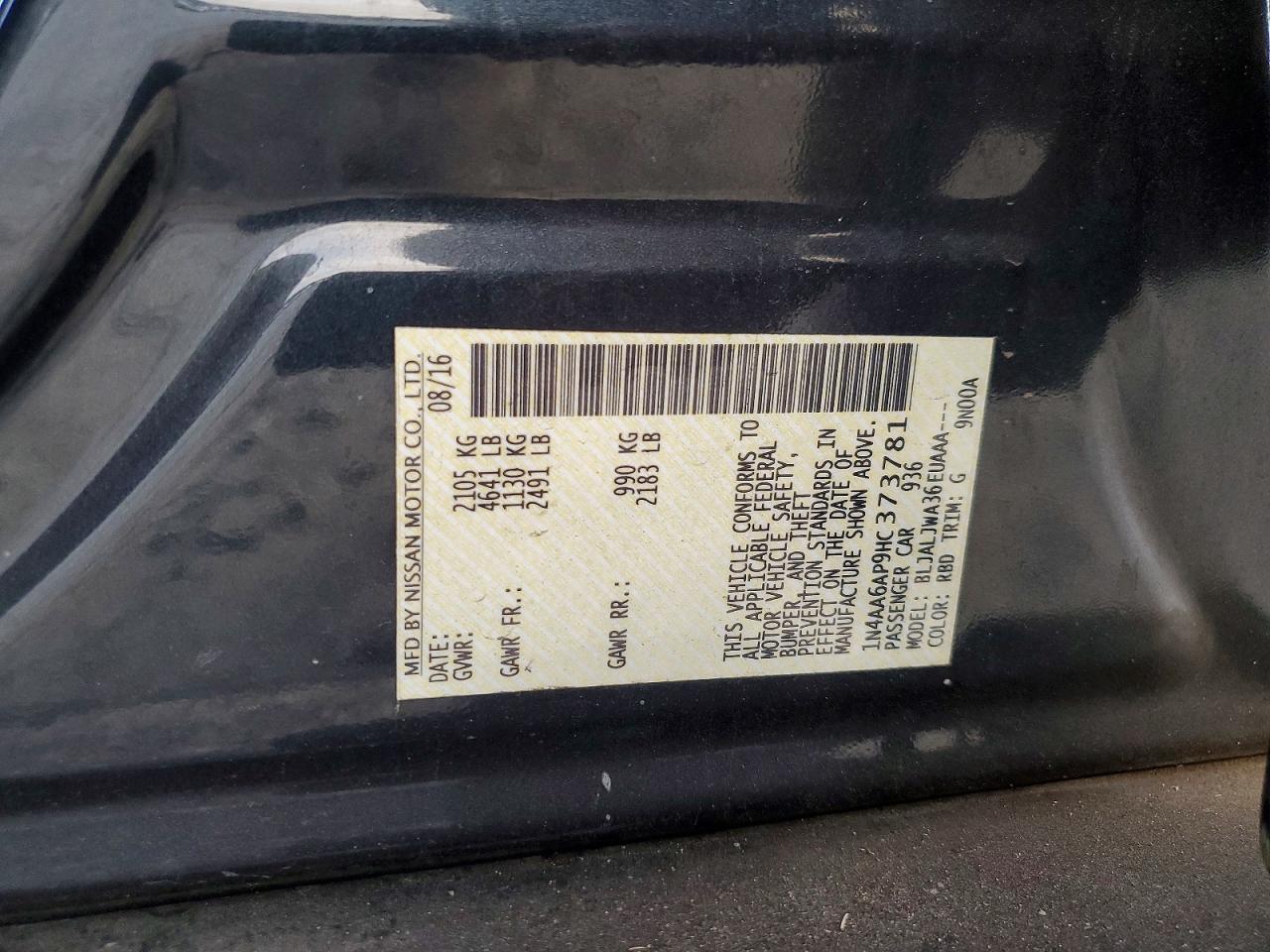 2017 NISSAN MAXIMA 3.5S photo 12