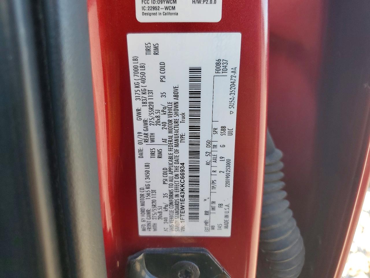 2019 FORD F150 SUPERCREW photo 23