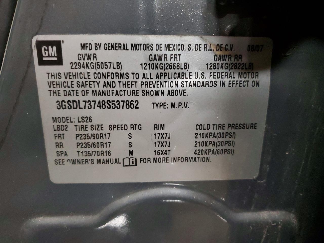 2008 SATURN VUE XR photo 13