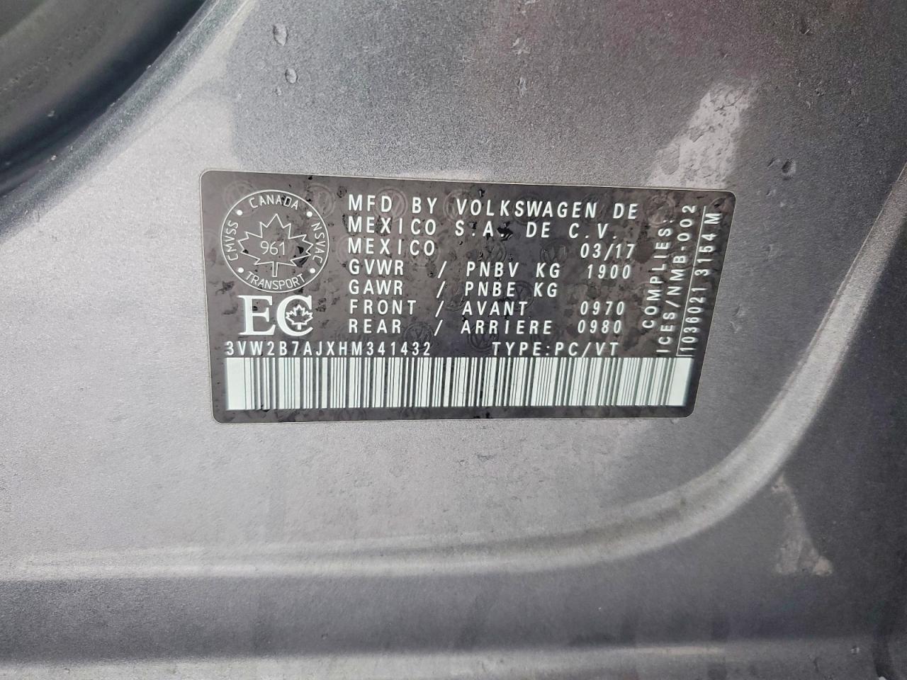 2017 VOLKSWAGEN JETTA S photo 12
