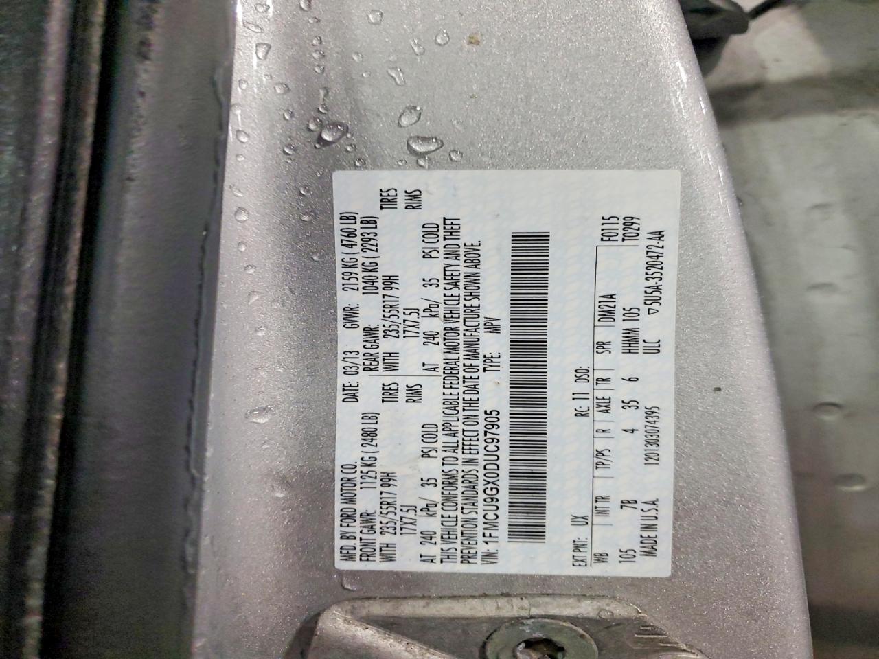 2013 FORD ESCAPE SE photo 13