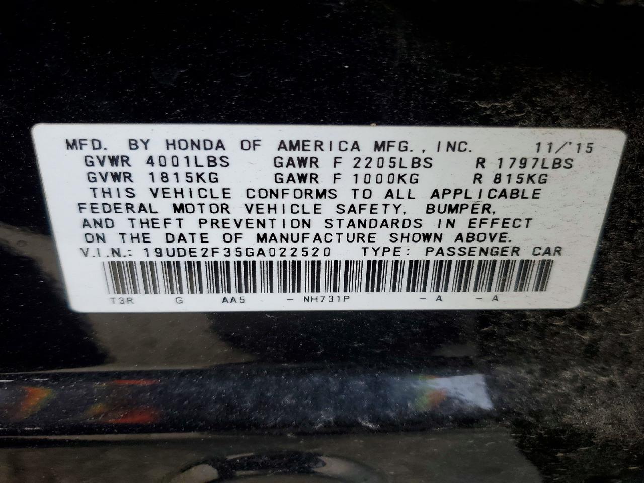 2016 ACURA ILX BASE WATCH PLUS photo 25
