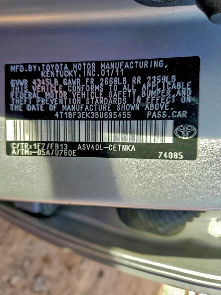 2011 TOYOTA CAMRY BASE photo 23