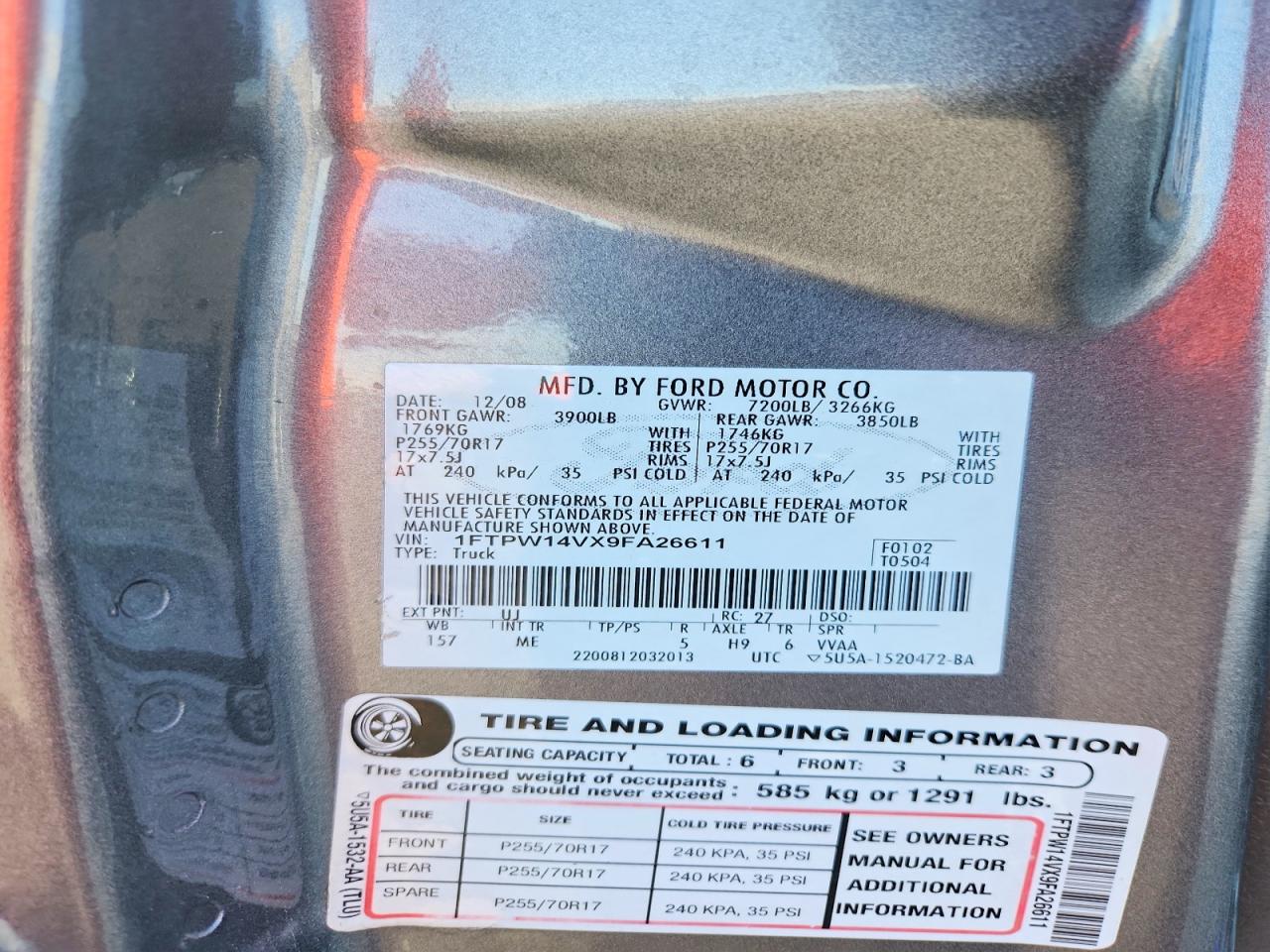 2009 FORD F150 SUPERCREW photo 12