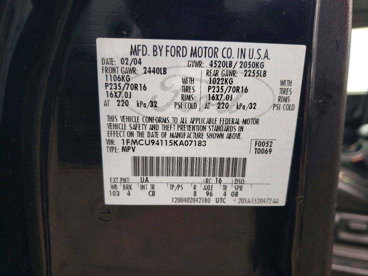 2005 FORD ESCAPE LIMITED photo 25